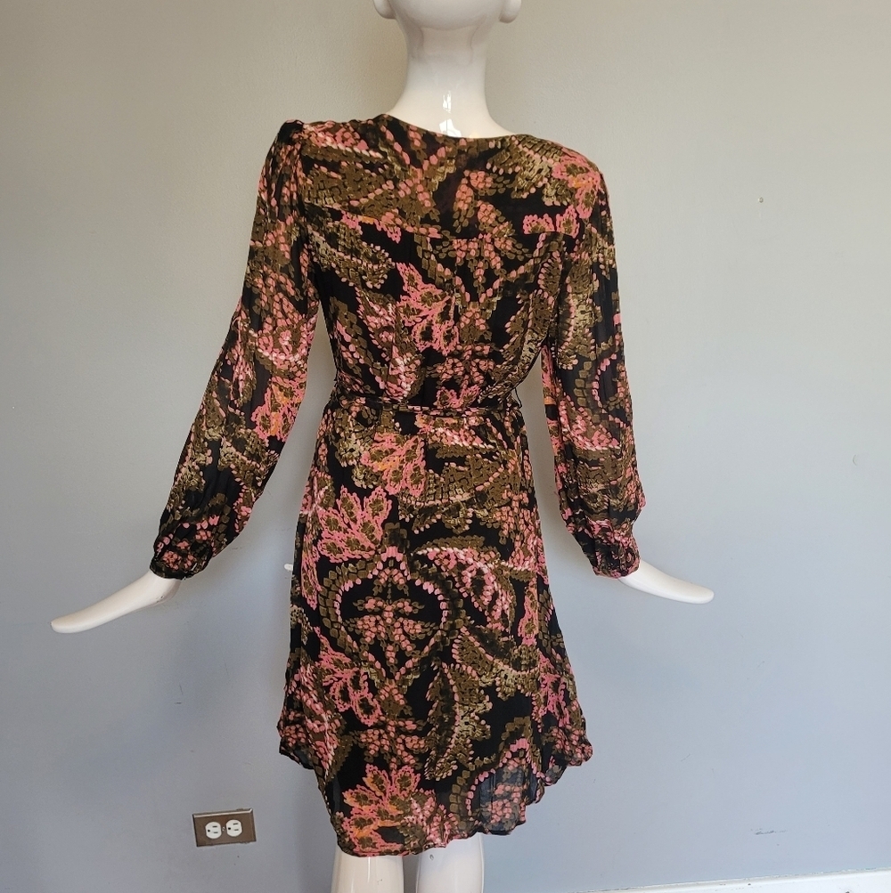 Esqualo Global Flower Print Dress With Elastic Waist, VGUC, Size 6 - Picture 5 of 9
